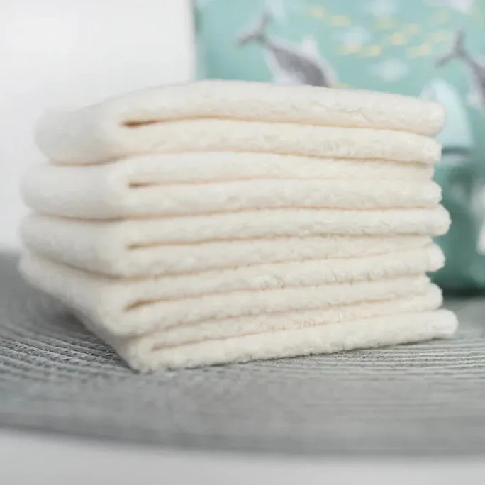 Colibri Reusable Organic Cotton Sherpa Washcloths (Package of 5)