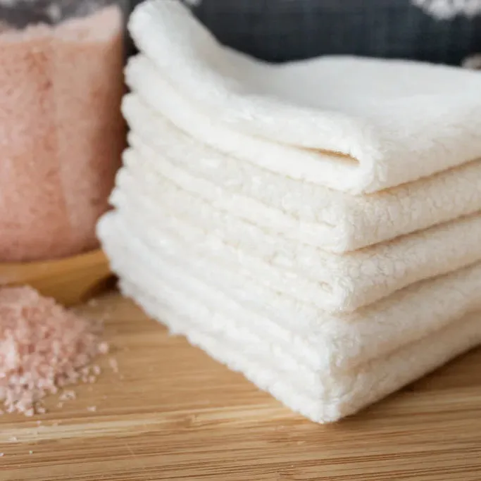 Colibri Reusable Organic Cotton Sherpa Washcloths (Package of 5)
