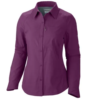 Columbia Silver Ridge Long Sleeve Womens Shirt Dark Raspberry