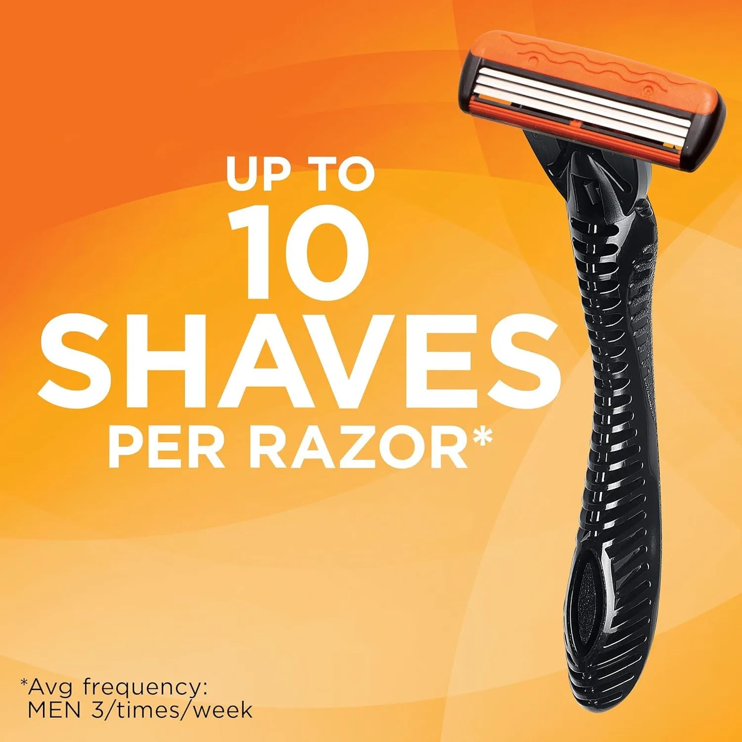 Comfort 3 Refillable Disposable Razors for Men, 1 Handle and 14 Cartridges with 3 Blades, 15 Piece Razor Kit for Men
