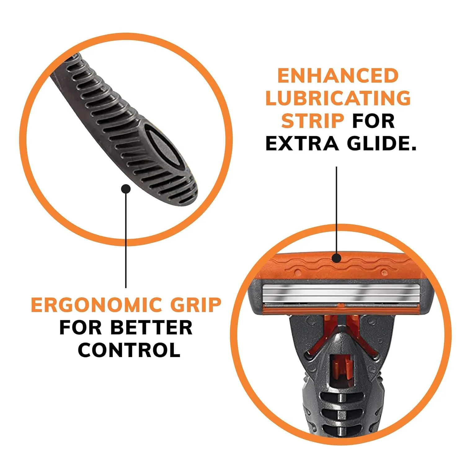 Comfort 3 Refillable Disposable Razors for Men, 1 Handle and 14 Cartridges with 3 Blades, 15 Piece Razor Kit for Men