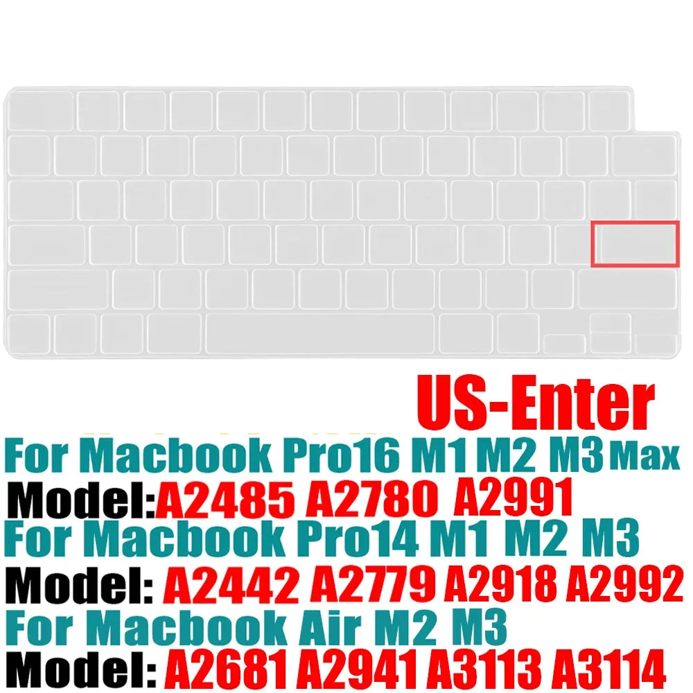 Compatible Keyboard Cover - MacBook Air M2 & MacBook Pro M1