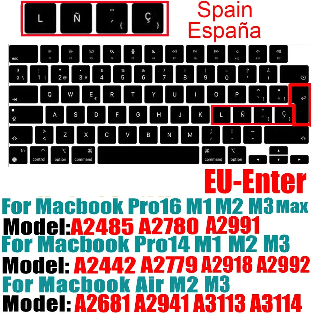 Compatible Keyboard Cover - MacBook Air M2 & MacBook Pro M1