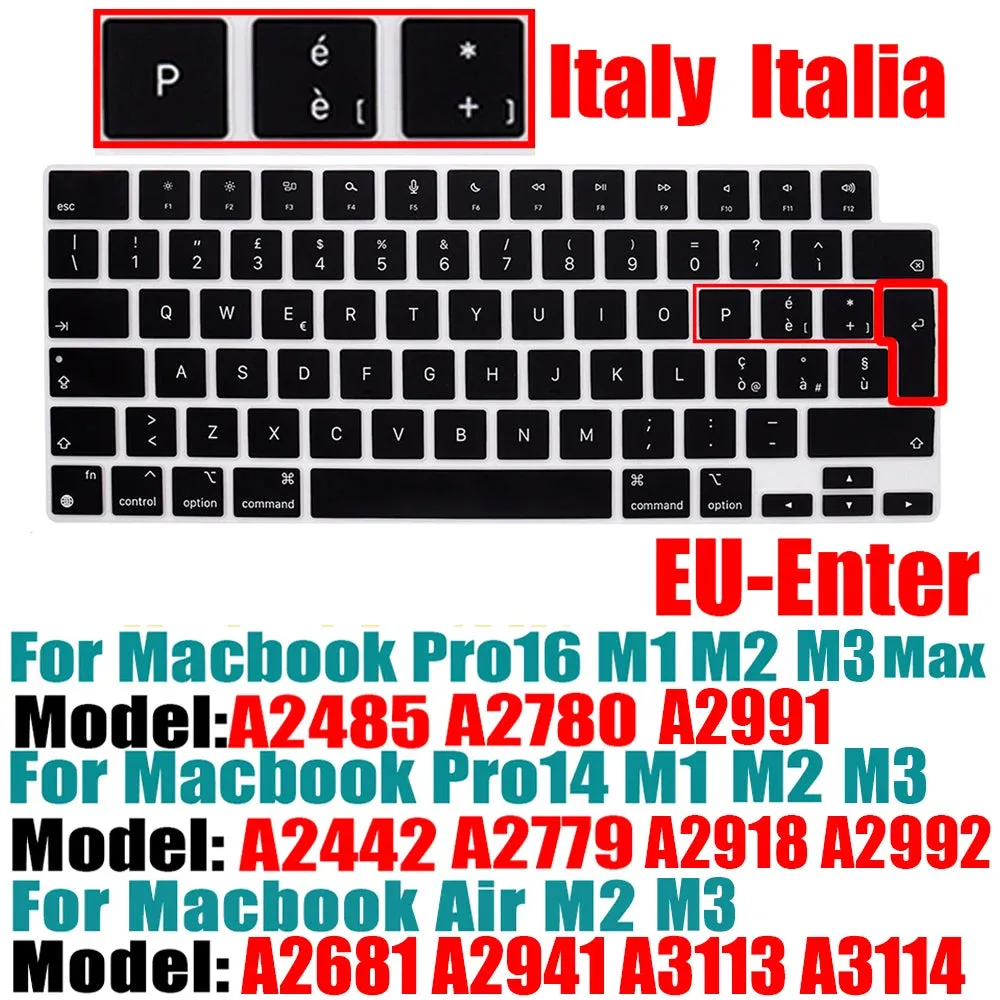 Compatible Keyboard Cover - MacBook Air M2 & MacBook Pro M1