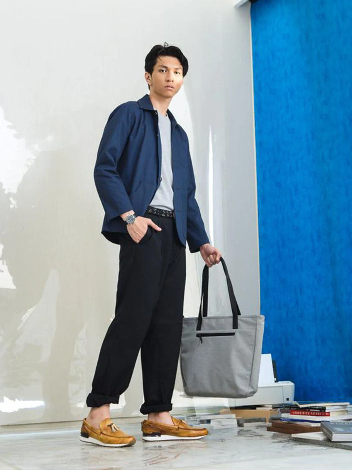Contentment. Twill Navy Shacket