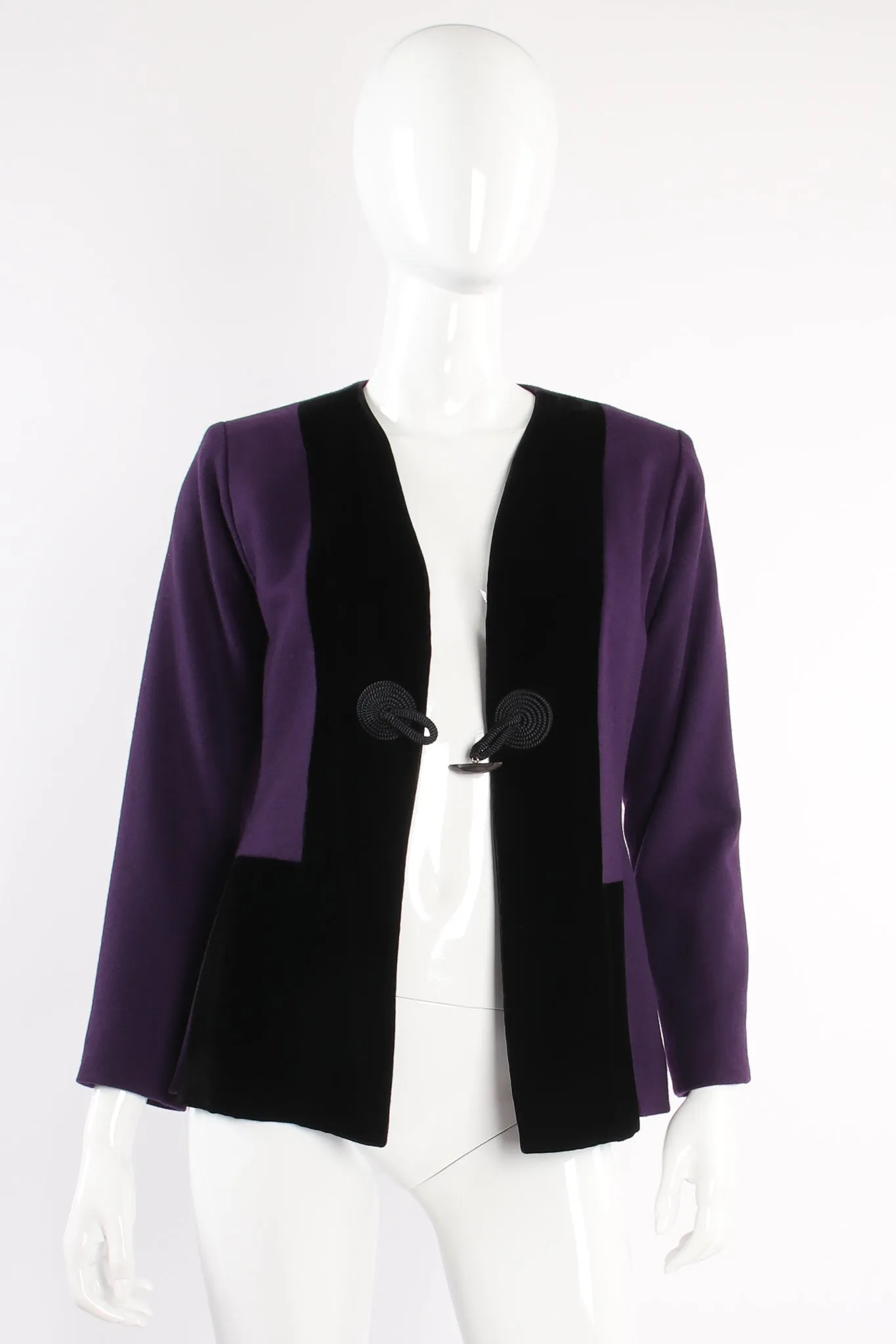 Contrast Toggle Jacket & Skirt Set