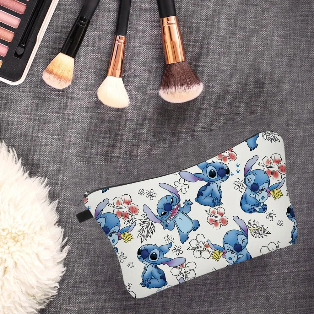 Cosmetic Bag Makeup Bags for Women,Small Makeup Pouch Travel Bags for Toiletries Waterproof (Stitch 02)