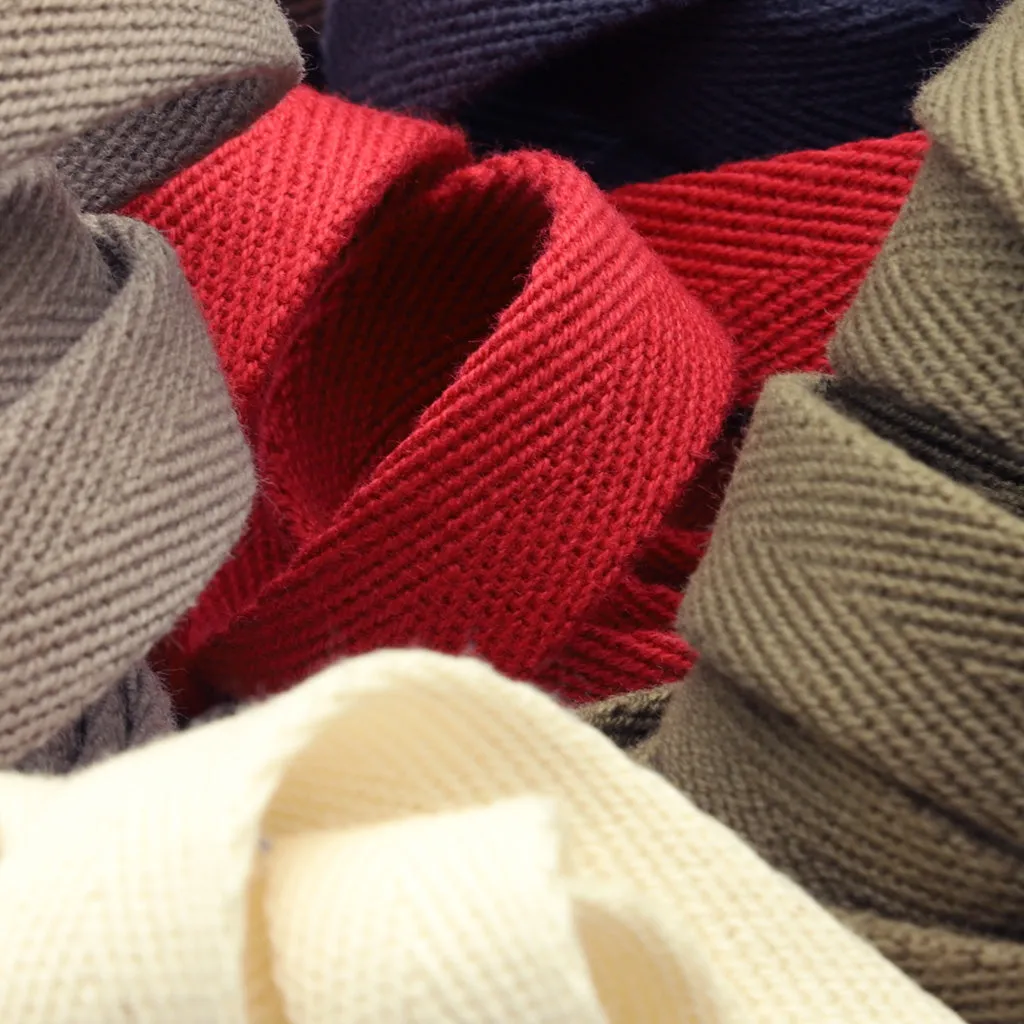 Cotton Herringbone Ribbon #162 Cream Khaki