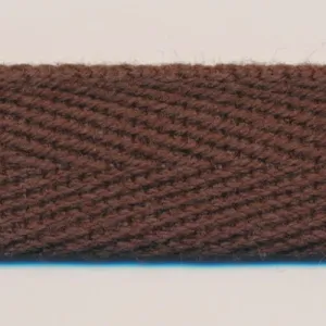 Cotton Herringbone Ribbon #36 Dark Brown