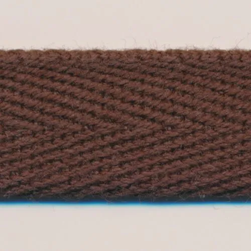 Cotton Herringbone Ribbon #36 Dark Brown