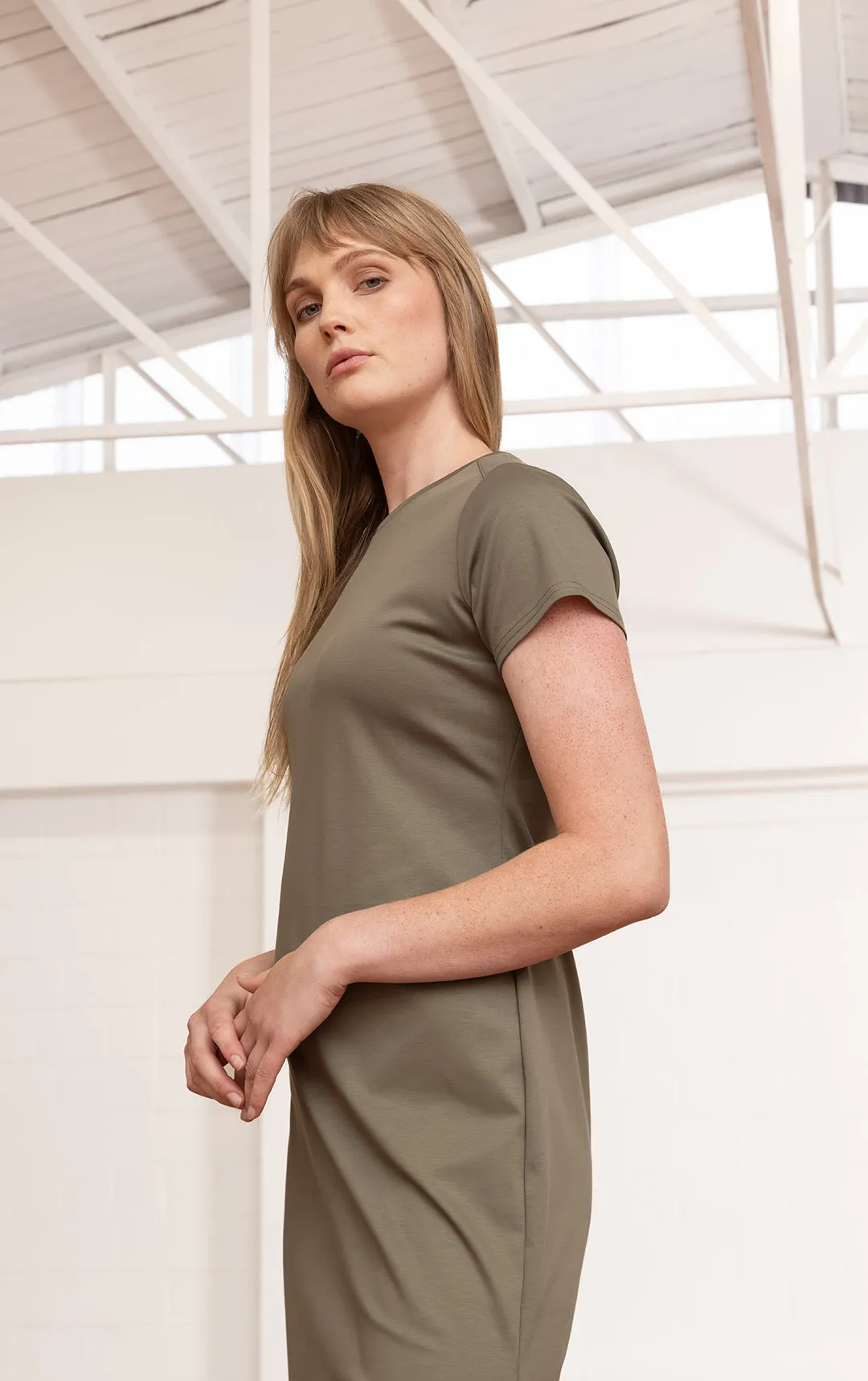 COTTON LUXE JERSEY DRESS - CLEARANCE