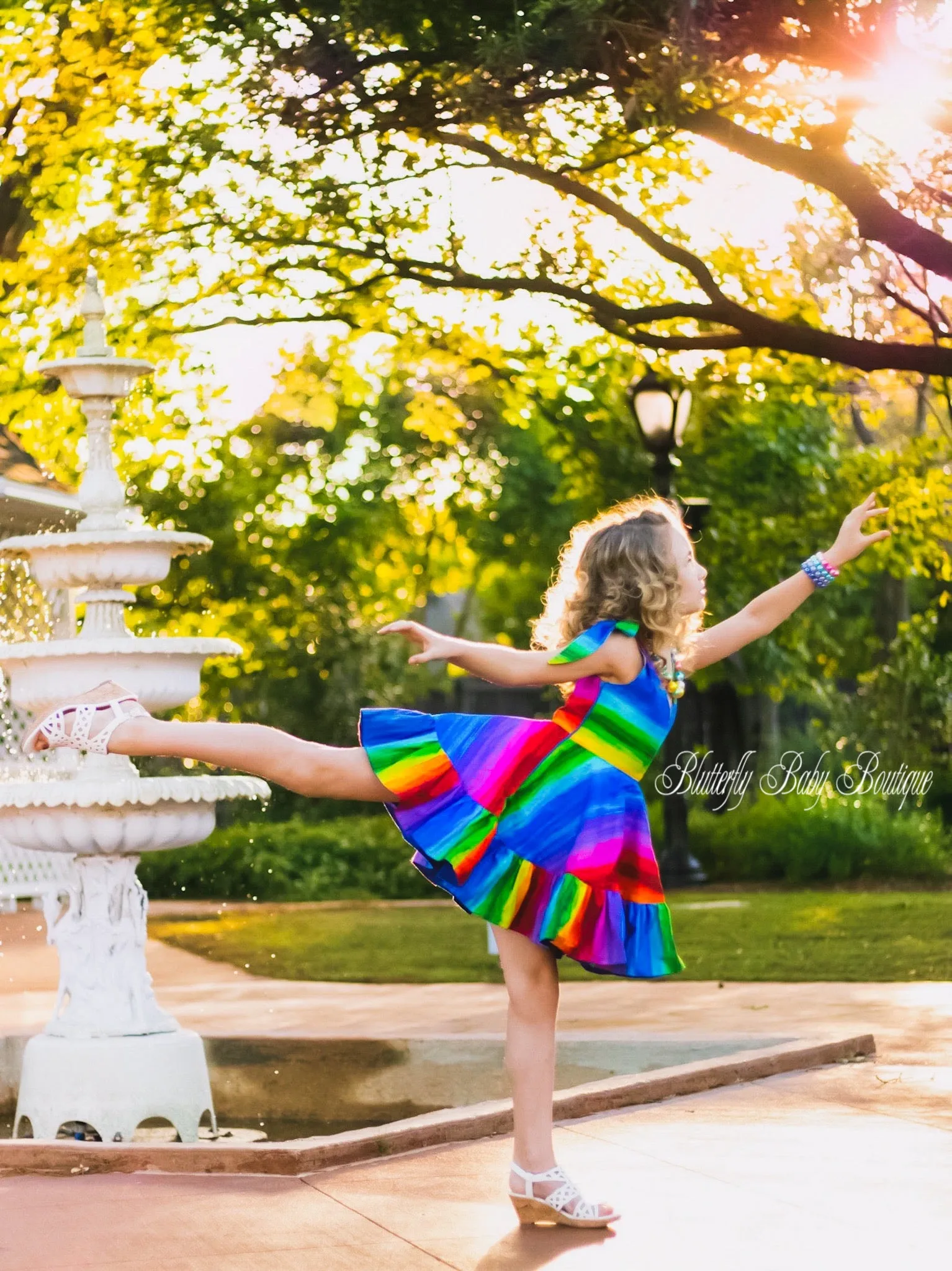 Couture Rental~ Reversible Rainbows and Watercolor