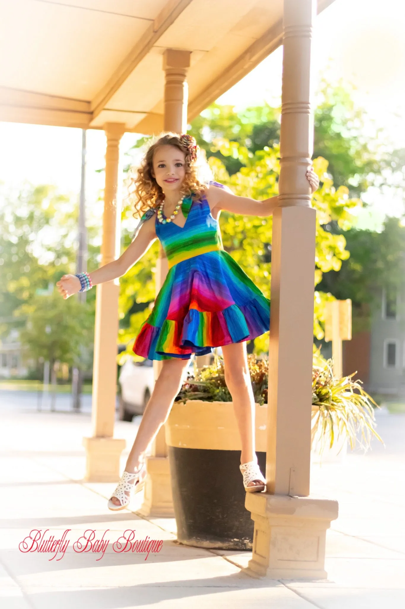 Couture Rental~ Reversible Rainbows and Watercolor