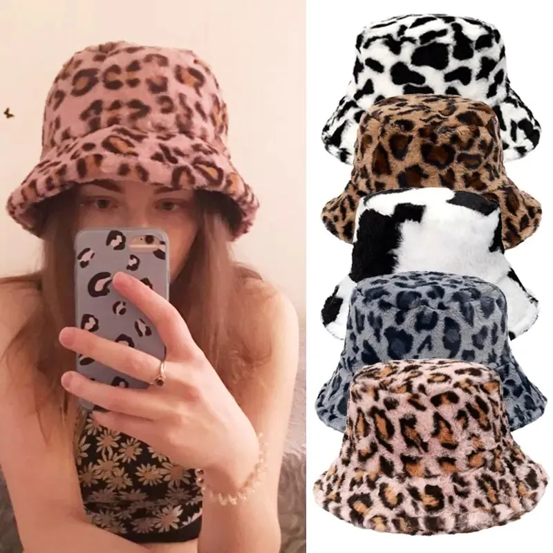 Cozy Winter Fluffy Bucket Hats