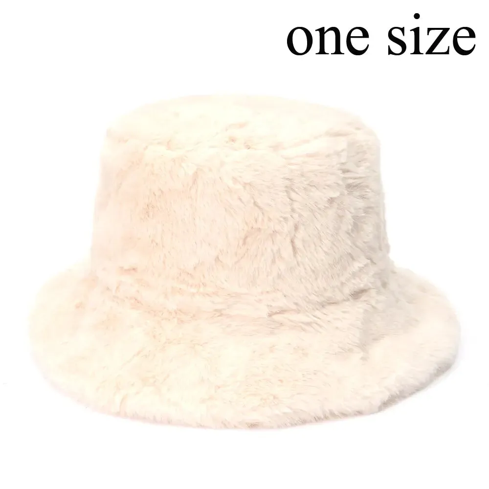 Cozy Winter Fluffy Bucket Hats