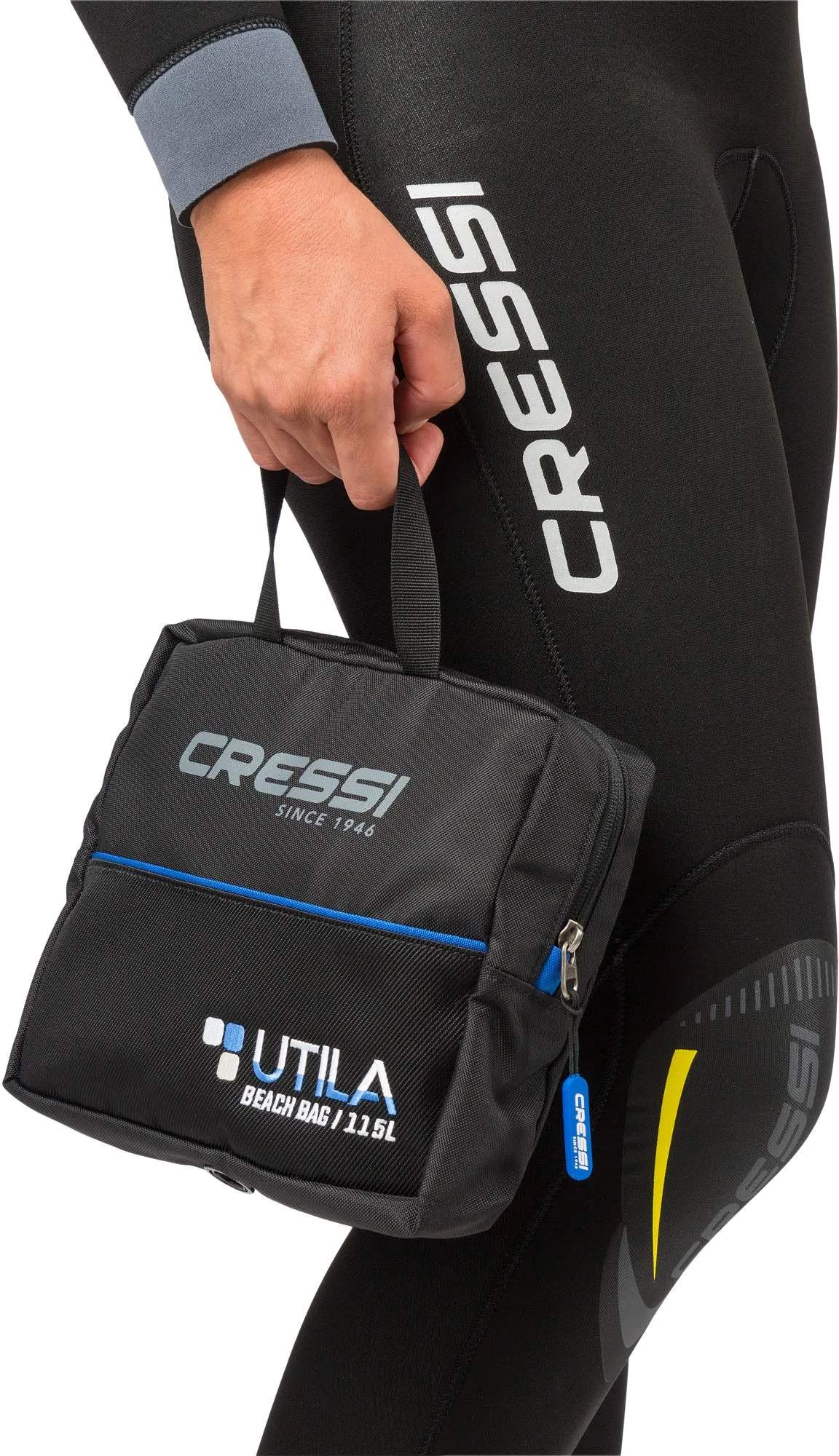 Cressi Heavy Duty Mesh Backpack 85 liters Capacity for Snorkeling, Water Sport Gear | Utila: Designed in Italy, Black, One Size (UB937000)