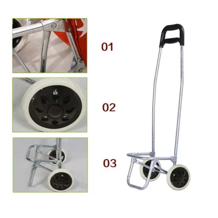 Crony SC001 Shiping Cart Shopping Trolley Bag Folding Shopping Cart Collapsible Trolley Bag | Black