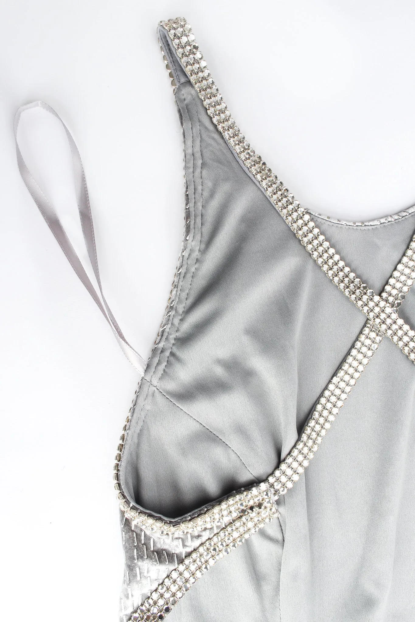 Crushed Velvet Rhinestone Metallic Dress