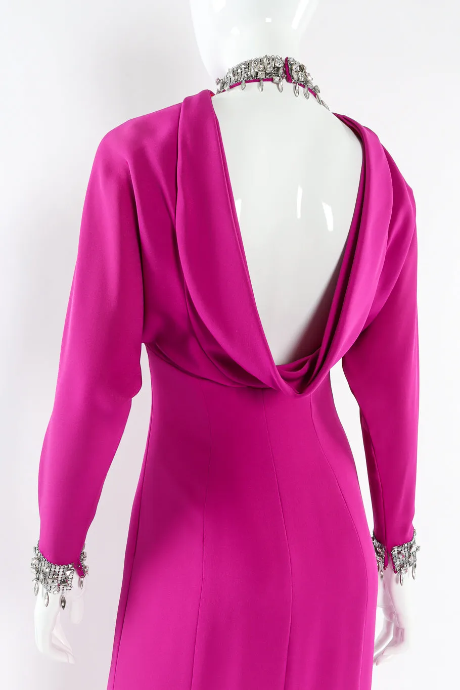 Crystal Metal Mesh Silk Gown