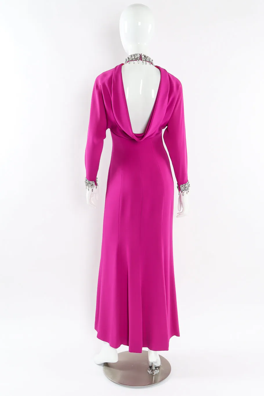 Crystal Metal Mesh Silk Gown