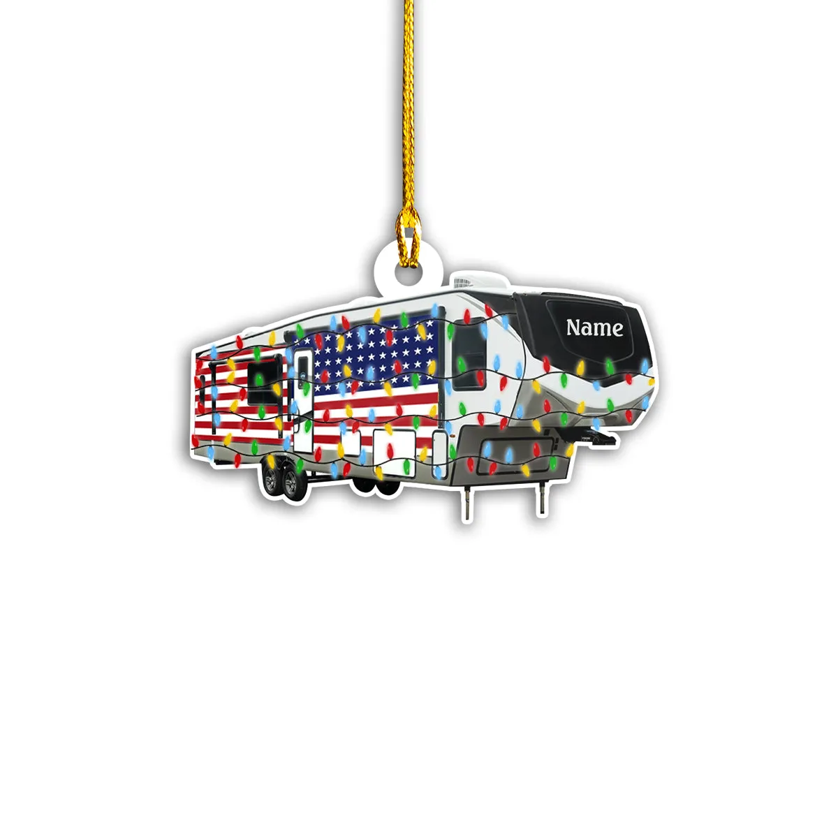 Custom Shaped Ornament - Fifth Wheel - Nt168 - Loop - Ct244