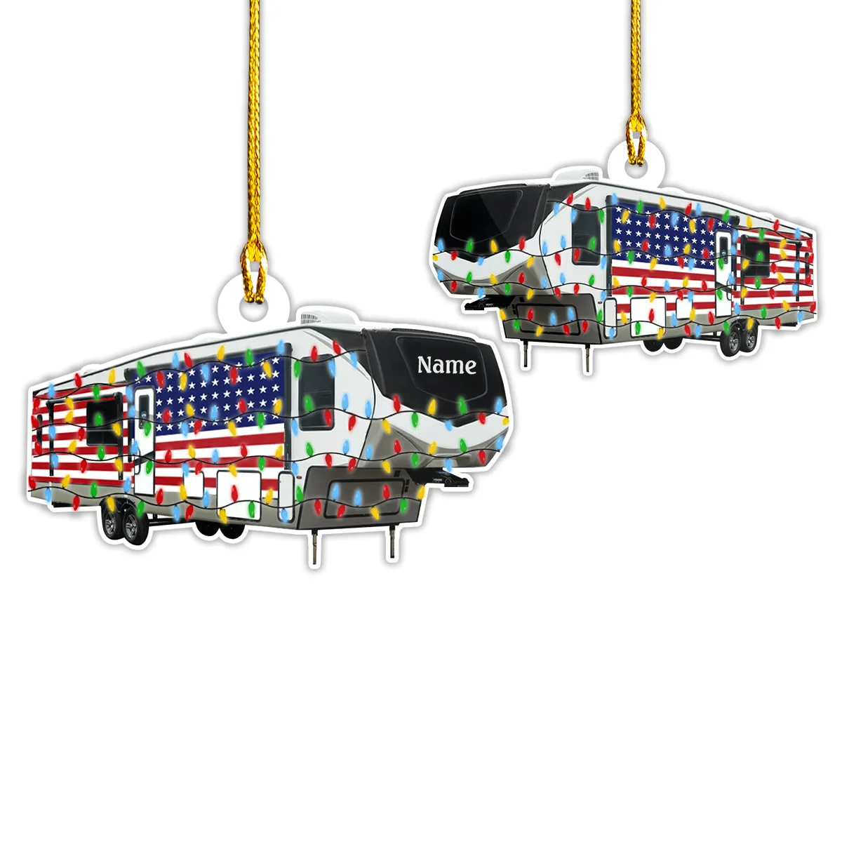 Custom Shaped Ornament - Fifth Wheel - Nt168 - Loop - Ct244