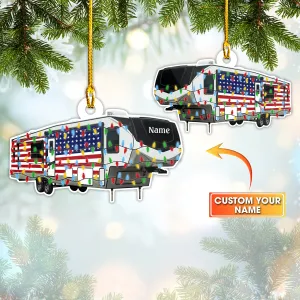 Custom Shaped Ornament - Fifth Wheel - Nt168 - Loop - Ct244