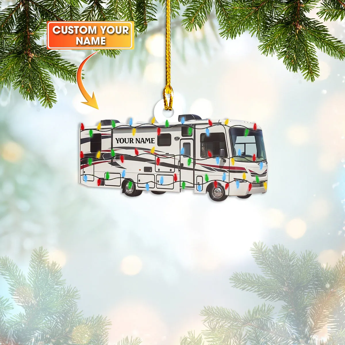 Custom Shaped Ornament - Motorhome - Nt168 - Loop - Ct245