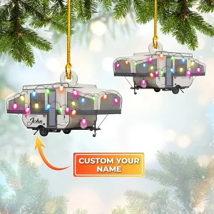 Custom Shaped Ornament - Travel Trailer  - Nt168 - Loop - Ct242