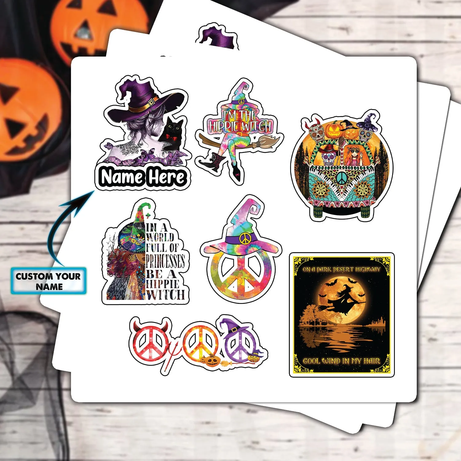 Custom Stickers - Hippie Halloween 76