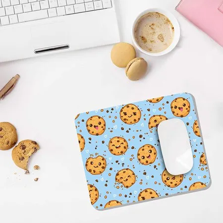 Cute Cookie Love Mouse Pad - Computer Gaming Laptop Desk Pad for Girls Boys Kids, Eco-Friendly Non-Slip Waterproof Cork