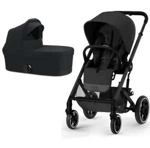 Cybex Balios S Black Frame and Carrycot - Moon Black