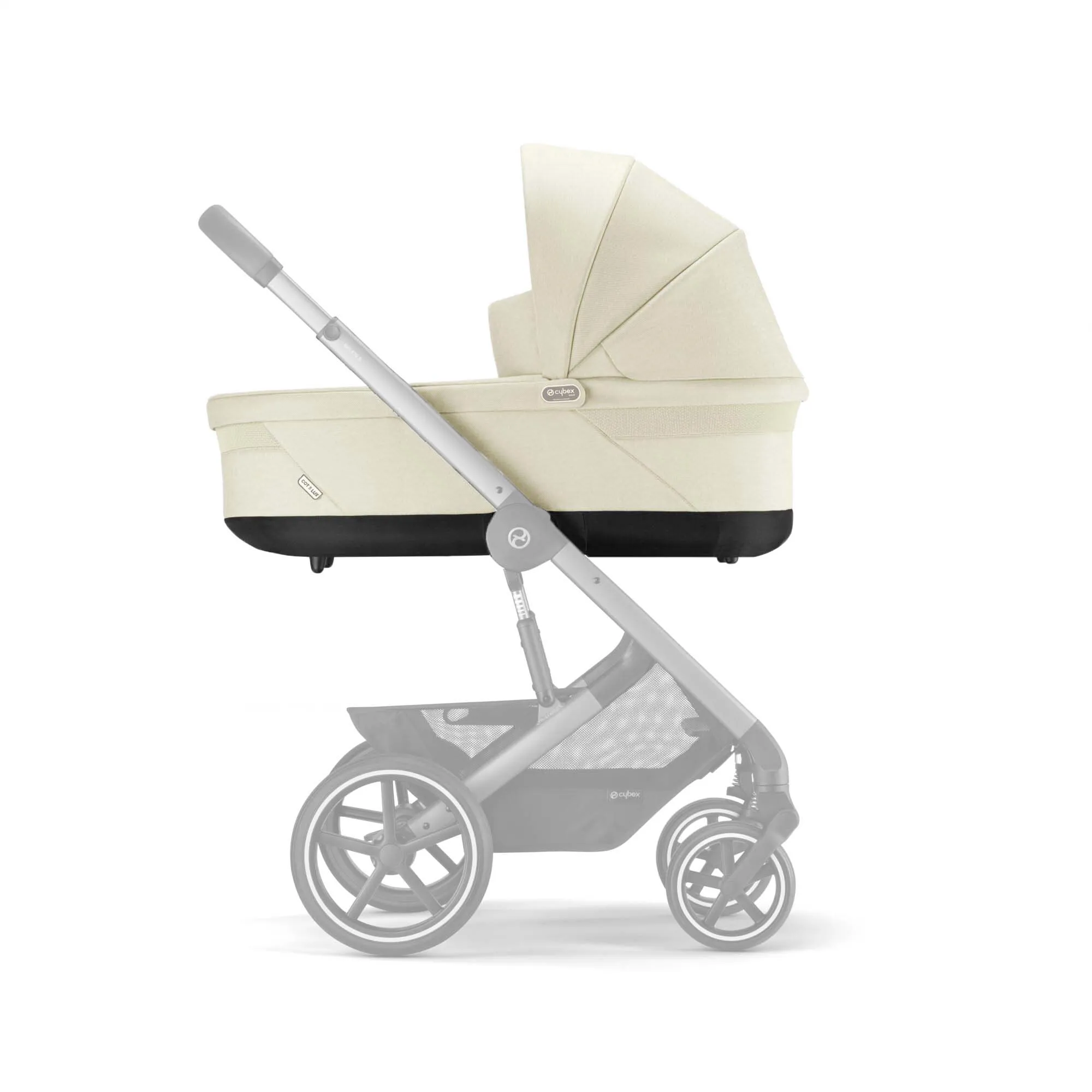 Cybex Balios S Lux Bundle with Aton B2 Car Seat & Base - Seashell Beige/Taupe Frame