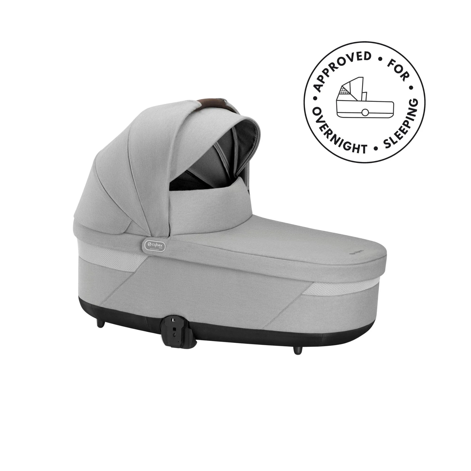 Cybex Balios S Lux Silver Frame and Carrycot - Lava Grey