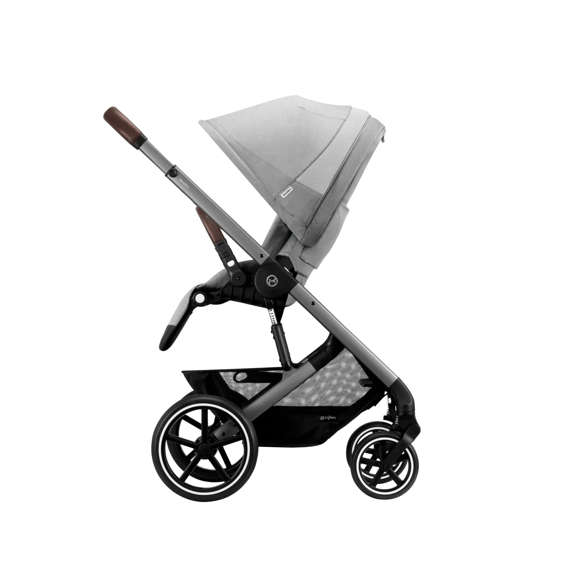 Cybex Balios S Lux Silver Frame and Carrycot - Lava Grey
