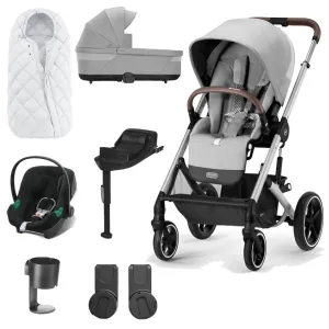 CYBEX BALIOS S Travel System Comfort Bundle with ATON B2 and Snogga - Lava Grey