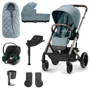 CYBEX BALIOS S Travel System Comfort Bundle with ATON B2 and Snogga - Sky Blue