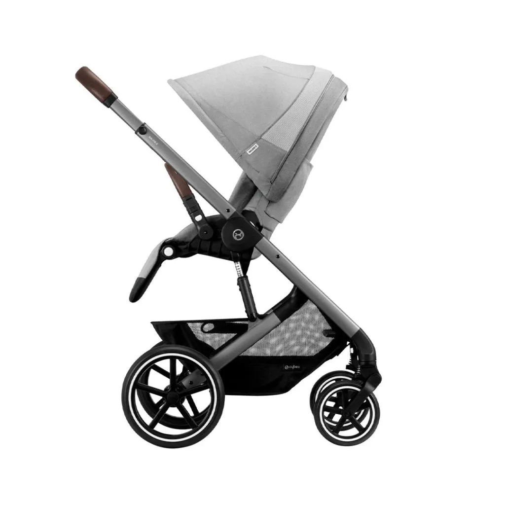 CYBEX BALIOS S Travel System Essential Bundle with Gold Footmuff - Lava Grey
