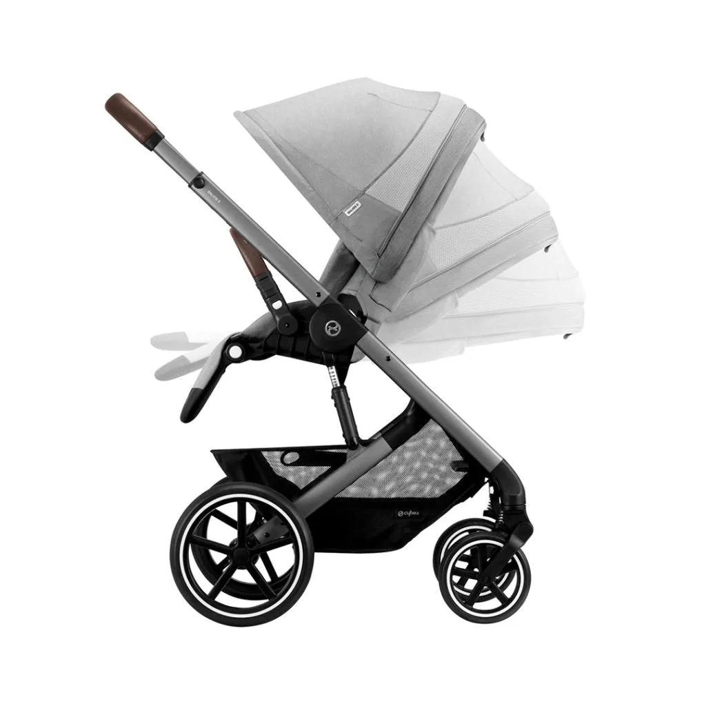 CYBEX BALIOS S Travel System Essential Bundle with Gold Footmuff - Lava Grey