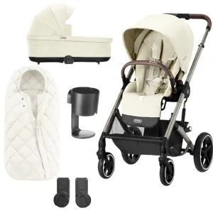 CYBEX BALIOS S Travel System Essential Bundle with Snogga - Seashell Beige