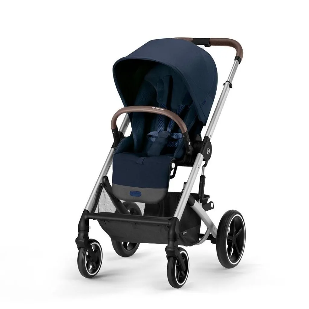 CYBEX BALIOS S Travel System Luxury Bundle with CLOUD T  and Snogga Footmuff - Ocean Blue