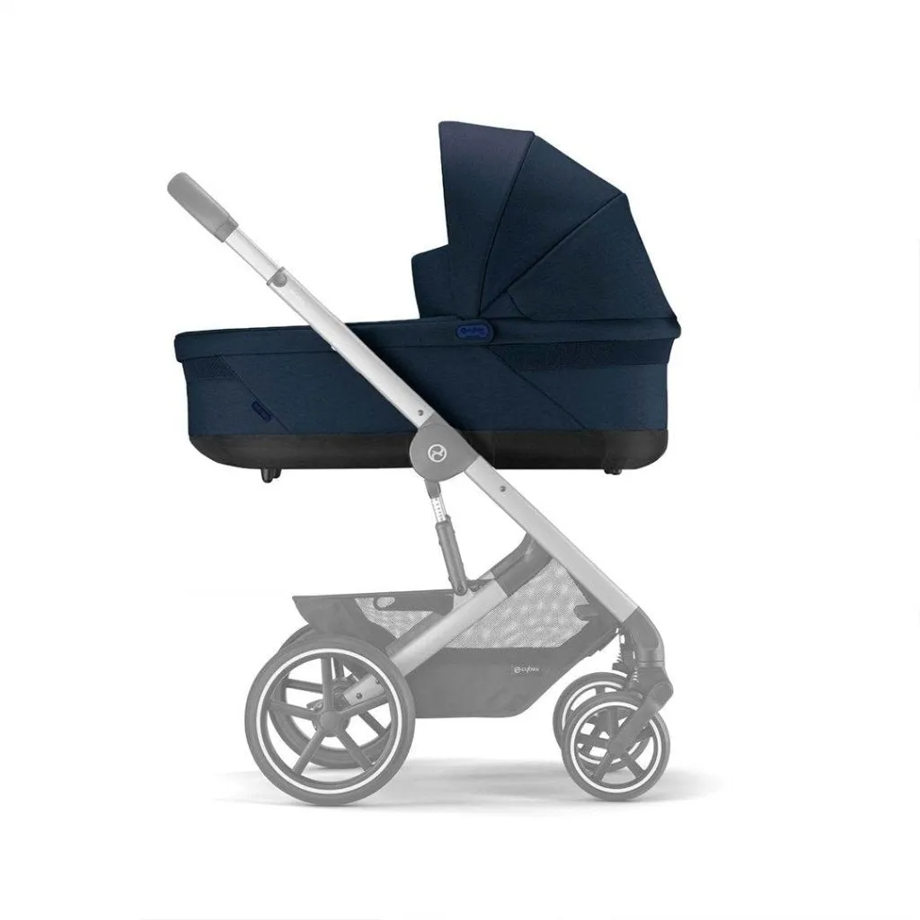 CYBEX BALIOS S Travel System Luxury Bundle with CLOUD T  and Snogga Footmuff - Ocean Blue