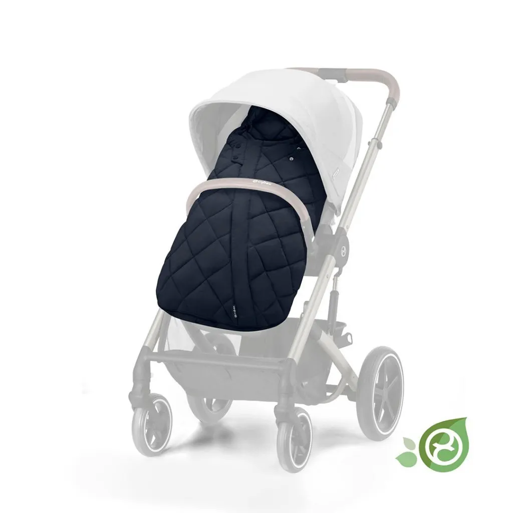 CYBEX BALIOS S Travel System Luxury Bundle with CLOUD T  and Snogga Footmuff - Ocean Blue