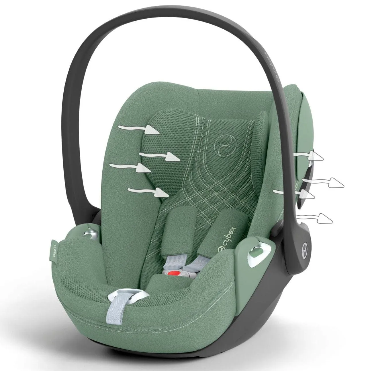 Cybex Cloud T PLUS i-Size Car Seat in Leaf Green
