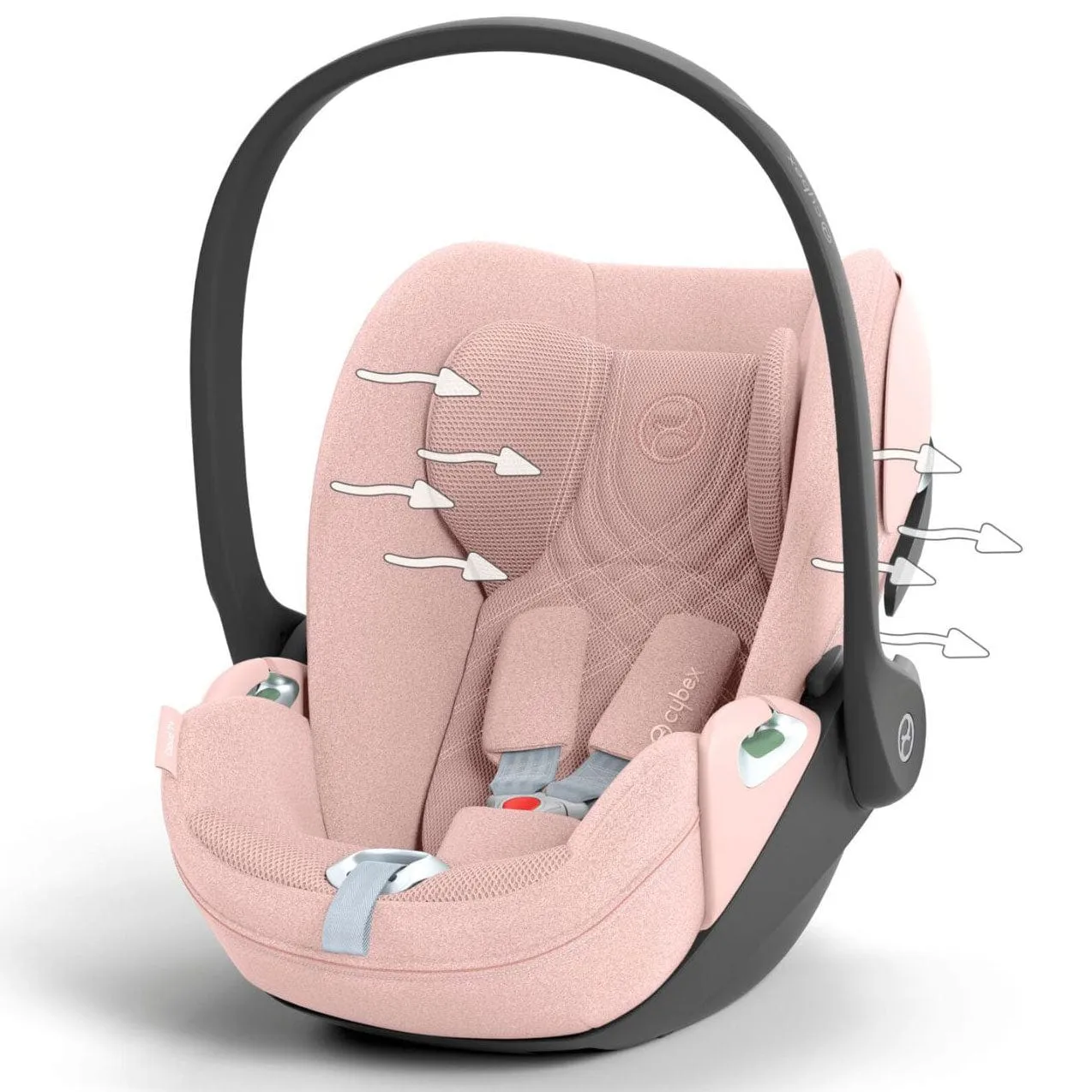 Cybex Cloud T PLUS i-Size Car Seat in Peach Pink