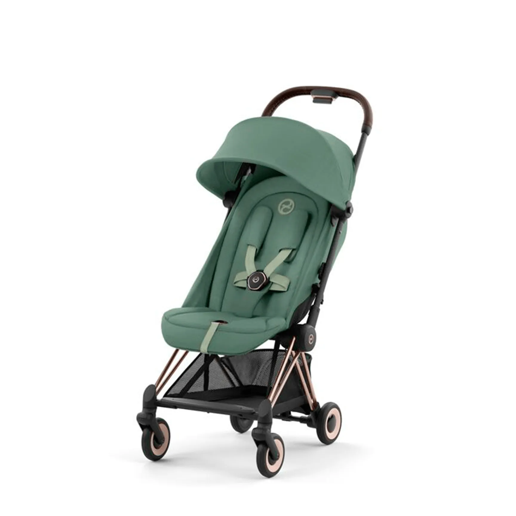 Cybex COYA in Rose Gold Leaf Green
