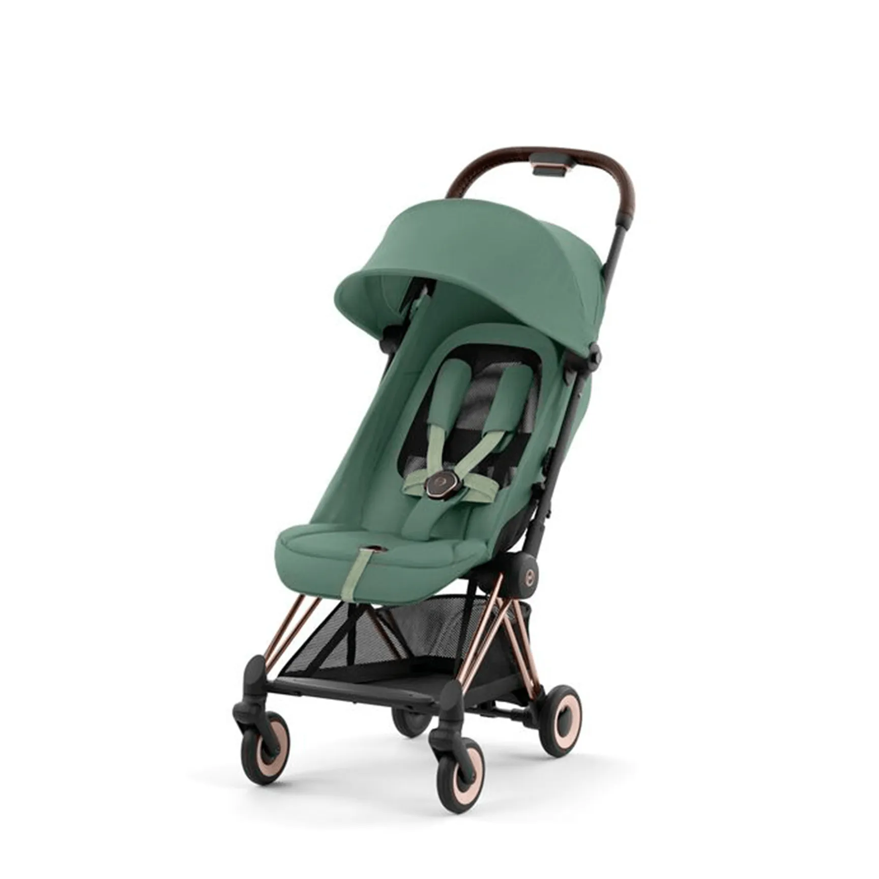 Cybex COYA in Rose Gold Leaf Green