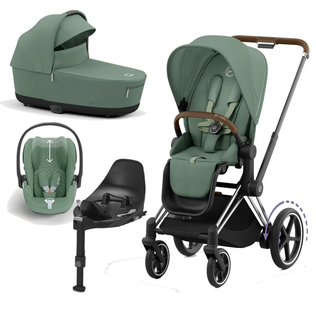 CYBEX e-Priam Travel System - Leaf Green
