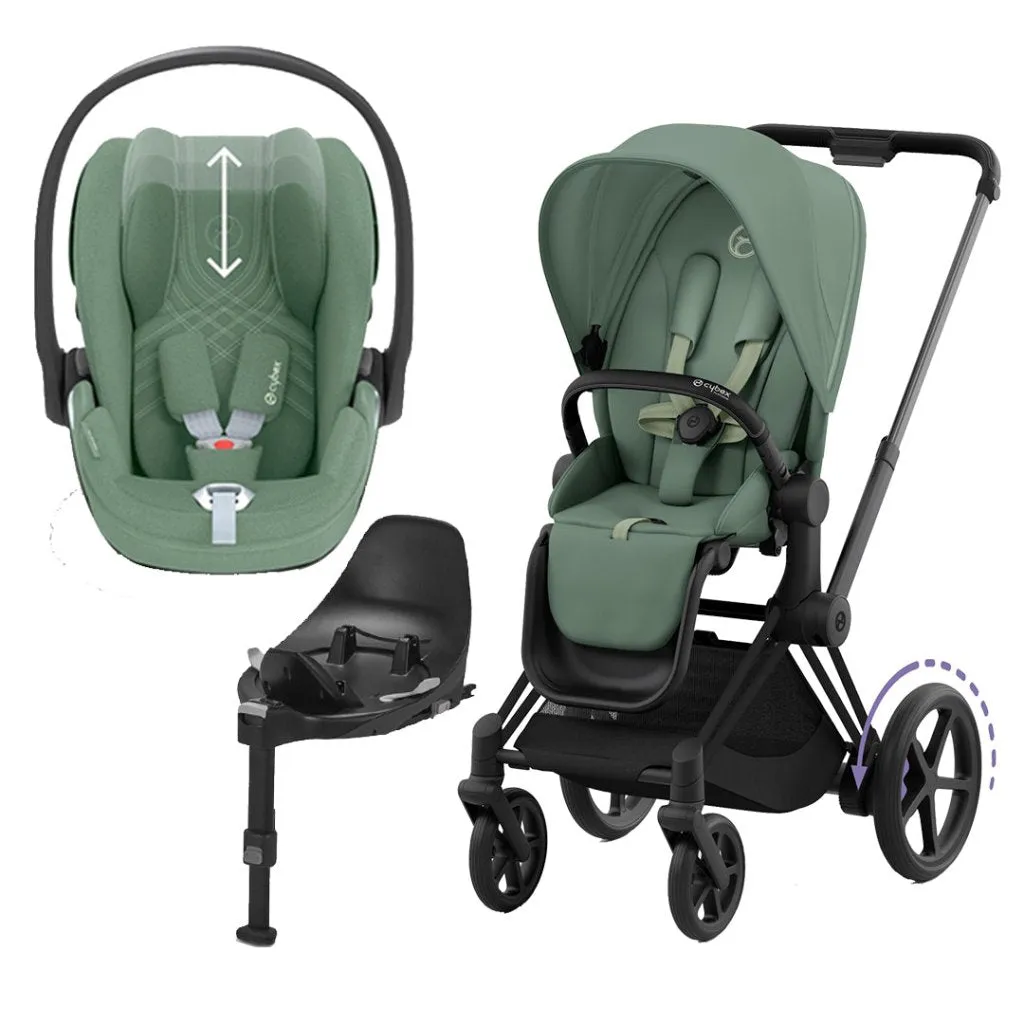 CYBEX e-Priam Travel System - Leaf Green