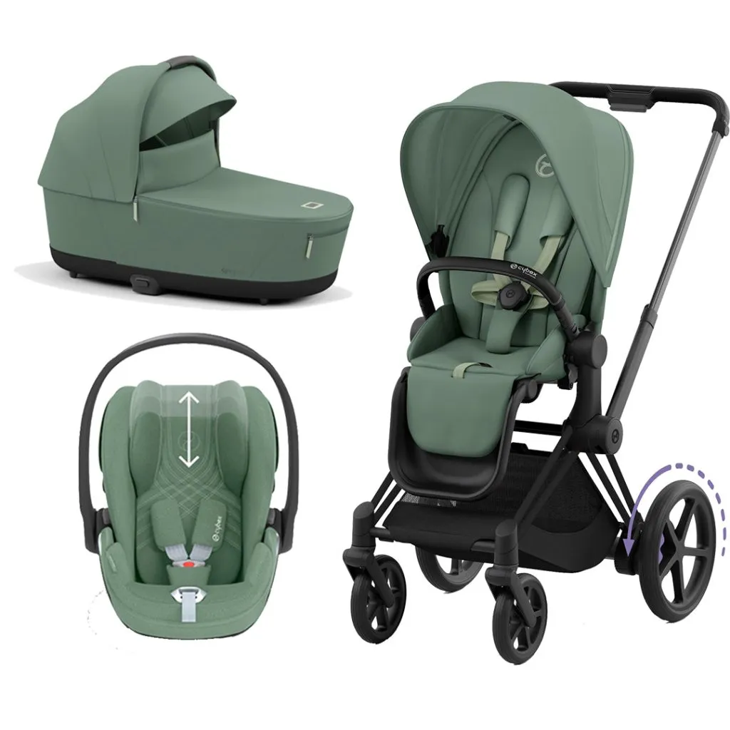 CYBEX e-Priam Travel System - Leaf Green